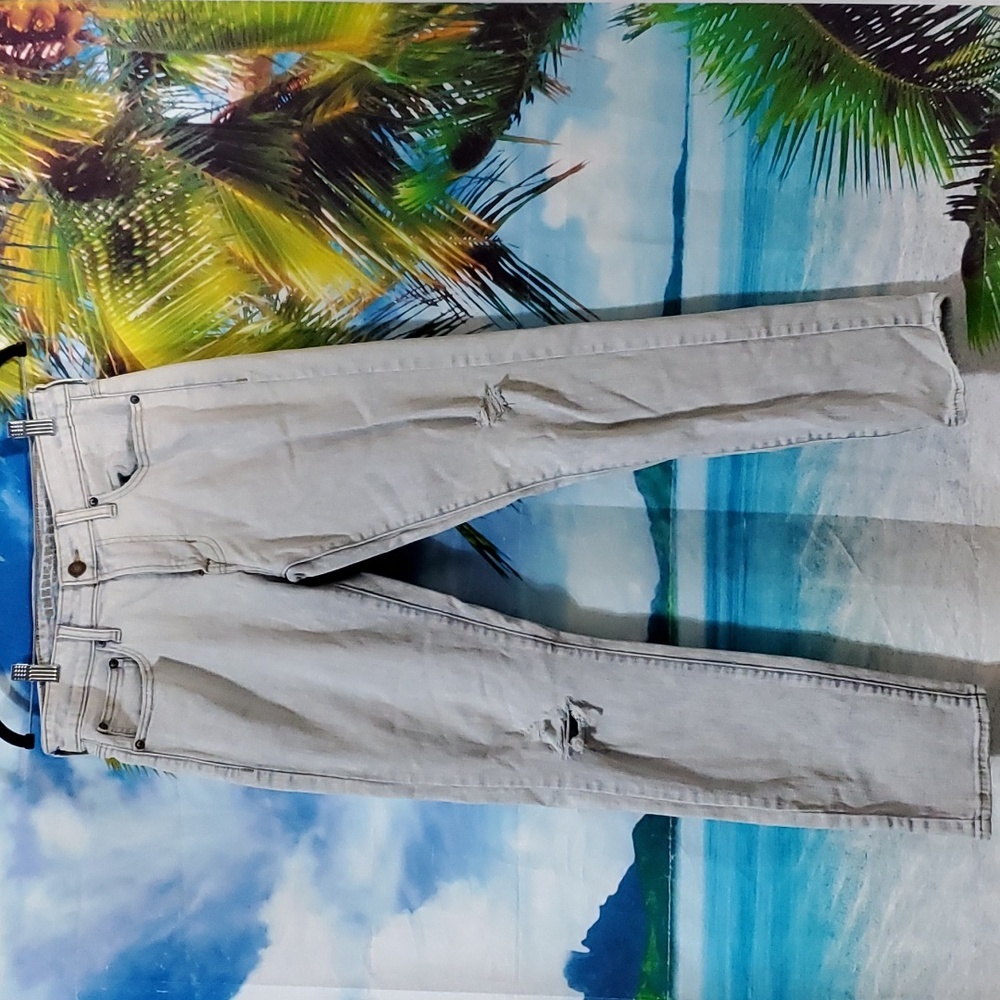 American Eagle Extreme Flex skinny denim men's rip distressed jeans size 31X30